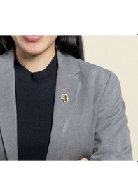 Resim Atatürk Büstü Yaka Rozeti Gold Altın 