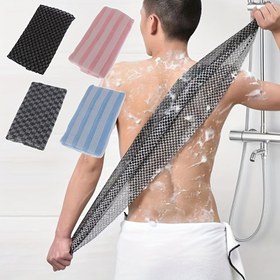 Resim 1 adet Japon Peeling Banyo Havlusu - Çift Taraflı Scrubbing ve Masaj Süngeri, Duş, Erkekler ve Kadınlar Arka Scrubber, Temel Günlük Bakım Banyo Aksesuarı 