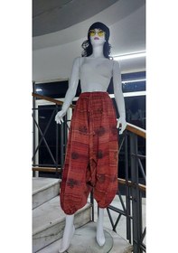 Resim Hint Otantik Yıkamalı Taşlanmış Patchwork Şalvar Pantolon 100 Cm Kiremit 