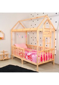 Resim Markaawm Montessori Yatak Çocuk 90X190 Karyola Bebek Beşik Oyun Alanı (478867327) Akçaağaç 