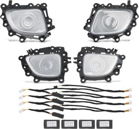 Resim Gearwell LED Tweeter Kapak Işığı, GLE GLS Sınıfı W167 X167 2020 ve Sonrası ile Uyumlu, 64 Renkli Ortam Aydınlatması Hoparlör Kaplama Değişimi 