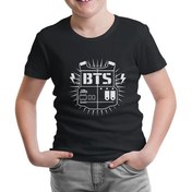 Resim BTS Logo Siyah Çocuk Tshirt 