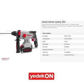 Resim Specco Akülü Kırıcı Delici 20v-4ah 2.2kg Sp20v4047 