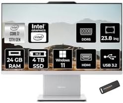 Resim LENOVO IdeaCentre 24IRH9 i7 13620H 24GB DDR5 4TB SSD 23.8" FHD IPS W11H Beyaz All in One PC & PER4 