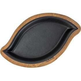 Resim Lava Servis Tabağı Göz Formu 15 X 26 Cm Siyah 