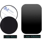Resim İstanbul Teknoloji 2adet Telefon Araç Içi Tutucu Stant Metal Plaka Magnetic Miknatisli Tutucular Için Metal Saç Seti 3m 