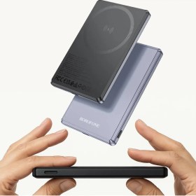 Resim 5000MAH 20W, Kablosuz Şarj Desteği Magsafe ile Uyumlu Güç Bankası Powerbank iPhone ile Uyumlu Şarj Seviyesi LED Gösterli Kompak ve Modern Tasarım BJ50 