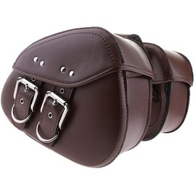 Resim Suntek Motosiklet İki Çanta Kahverengi 