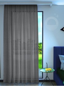 Resim Gri Keten Görünümlü Ekstraforlu Tül Perde Linen Touch Serisi GRİ 