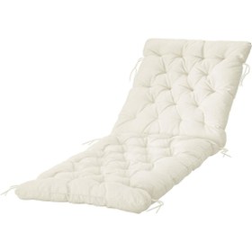 Resim IKEA Şezlong Minderi, Bej Renk 190x60 cm Bağcıklı Minder İç-Dış Mekan 