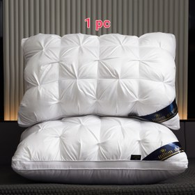 Resim 1 Adet Lüks 5 Yıldızlı Otel Kalitesinde Yastık, 600g Ağırlık, 48.26x73.66 cm - Derin Uyku Boyun Desteği, Tüm Mevsimler İçin Çökmez Yüksek Yastık Çekirdeği, Beyaz Saten Kaplama, Uyku için Yastıklar 