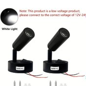 Resim Xuweiwei 2 Adet Mryc Dönebilen Led Okuma Işıkları Beyaz Işık Siyah 3w Spot Rv Tekne Yat İç Aydınlatma Dc12 24v 180 360 Döndürme Kablolu 