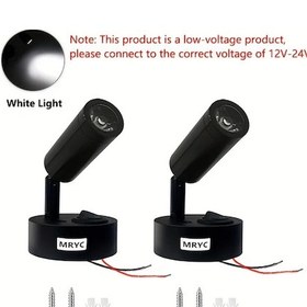 Resim Xuweiwei 2 Adet Mryc Dönebilen Led Okuma Işıkları Beyaz Işık Siyah 3w Spot Rv Tekne Yat İç Aydınlatma Dc12 24v 180 360 Döndürme Kablolu 