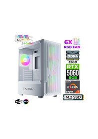 Resim Fazeon Astra X350 R7-5700X 32 GB 1 TB M.2 NVMe SSD 8 GB RTX5060 Free Dos Masaüstü Oyuncu Bilgisayarı 