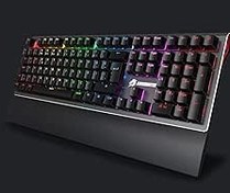 Resim GameBooster G908 Bolt Rainbow Aydınlatmalı Kırmızı Sw. Mekanik Bileklikli Oyun Klavyesi 