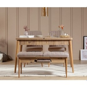 Resim Palermo Benchli Yemek Masası Takımı Atlantik Taş 