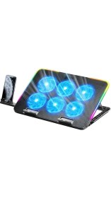 Resim Concord C-885 Laptop Soğutucu Telefon Standlı 6 LED Fanlı 