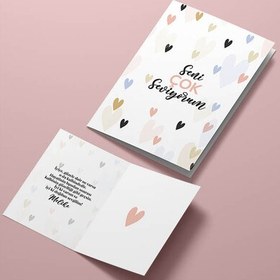 Resim Seni Seviyorum Romantik Tebrik Kartı 