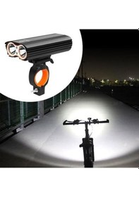 Resim Buffer Şarj Göstergeli Uzun Menzil Su Geçirmez Led Bisiklet Feneri 1600 Lumen 