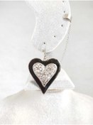 Resim Fugusugu Arabesque Heart Tragus Sıkştırma Zincirli Küpe 
