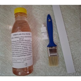 Resim Fiber Polyester Tamir Seti 600 gr Reçine+Elyaf+Fırça 