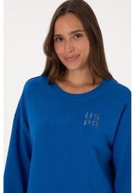 Resim U.S. Polo Assn. Kadın Koyu Mavi Bisiklet Yaka Basic Sweatshırt 50313565-VR032 