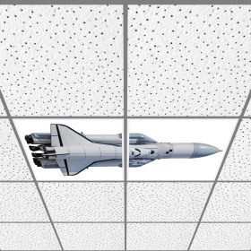 Resim Gök Panel 60X60 LED Panel Aydınlatma Armatür Avize Sıva Altı Desenli 1x2 Ikili Grup 46510775SA 