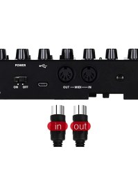 Resim 1.5 Metre Midi Kablo Mıdı To Mıdı 5 Pin Dın Mıdı Klavye Org Kablosu Rack Synth Sampler Harici Ses Kartı 
