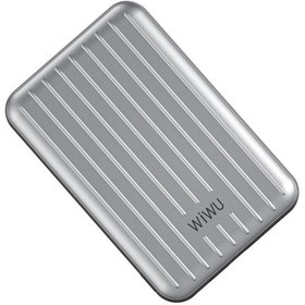 Resim WIWU Taşınabilir Wireless Şarj ve PD Hızlı Şarj Özellikli Powerbank Wiwu PP02 15W 5000mAh Gümüş 