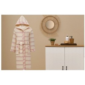 Resim Birds Kapüşonlu Peştamal Çocuk Bornozu 11/12 Yaş Pembe 