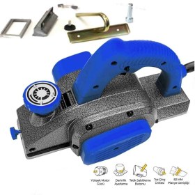 Resim İyisi Yok Planya Rende Makinası 1000-5200 Watt Motor Metal Şanzıman Çift Bıçaklı Mavi 1011 