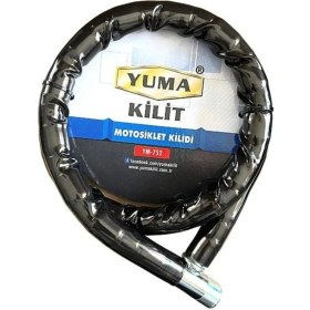 Resim Yuma YM-752 Motorsiklet Kilidi Anahtarlı Körüklü Siyah ( Boy : 120CM-ÇAP : 22MM ) - Lisinya 