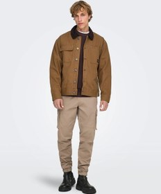 Resim Only & Sons Onstımber Cotton Jacket Otw Erkek Kahverengi Mont - 22035717 Kahverengi 