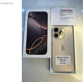 Resim Apple iPhone 16 Pro İkinci El TR | 256 GB | Çöl Titanyum 