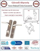 Resim Bravo Wc Banyo Kapı Kolu - Nikel Kaplı - 1 Takım Ön Ve Arka - Sağ 