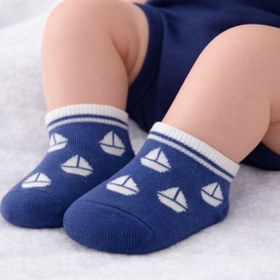 Resim SOLDE SOCKS 5’li Set Yenidoğan Pamuklu Günlük Çorap - Denizci Temalı Desenli & Çizgili, Kaliteli 