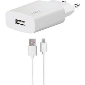 Resim Taks TS01 Micro-Usb Kablolu Şarj Cihazı / Şarj Aleti / Adaptör 