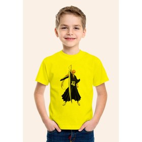 Resim Karya ButikAnime Bleach Baskılı Sarı Çocuk T-Shirt Tişört 2 