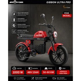 Resim Ape Ryder Gibbon Ultra Pro 1000W Elektrikli Bisiklet AYNA VE EL GAZI HEDİYELİ 