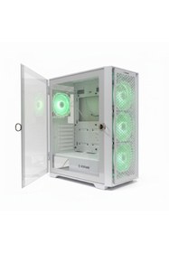 Resim DARYUN Nirsa Pro 4x120MM Argb Fanlı Beyaz Gaming Bilgisayar Kasası 
