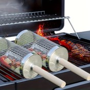 Resim 3 adet BBQ Kafesi *1 + Çatal *1 + saç tokası *1 Paslanmaz Çelik Izgara Sepeti Tutacaklı Yanma Önleyici Tasarım BBQ Aracı Seti, Taşınabilir Açık Hava Izgara Temelleri, Yuvarlak Ateş Piti Pişirme Kafesi, Barbekü Kamp Izgara Aksesuarları için Uygun, Izgara Erkekleri / Babalar Hediyesi için Temel Araçlar 