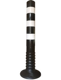 Resim Siyah Renk Delinatör Otopark Trafik Delinatörü Yol Ayırıcı Delinatör 75 Cm 