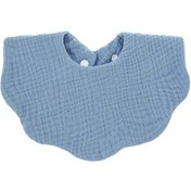 Resim 1 Adet Pamuk Yumuşak Bebek Önlükler Düz Renk Bebek Önlüğü Açık Mavi 