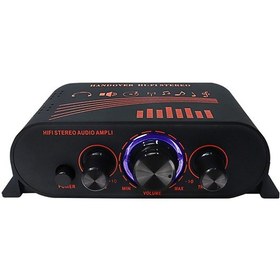 Resim Yaozixa Küçük Taşınabilir Ev Ve Araç Amfisi - 2x20w, 4-16ω, Tiz Ve Bas Kontrolü, 20hz-20khz, 85db Snr Batarya Ve Şarj Aleti Yok 