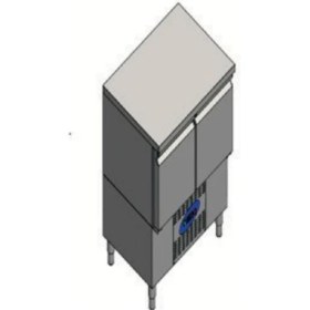Resim CSA Karacasan (304 Çelik) 93 cm İki Kapılı Alttan Motorlu Yatay Buzdolabı 