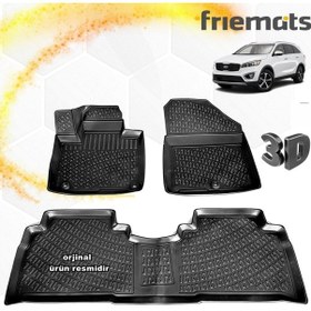 Resim Kia Sorento 3D Paspas Havuzlu Siyah 2016 Sonrası 4 Prç N11.17225 