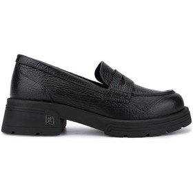 Resim Tamer Tanca Kadın Hakiki Deri Siyah Jumbo Loafer Ayakkabı 33 25525 Bn Ayk Sk25-26 Sıyah Jumbo Siyah 