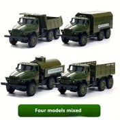 Resim Askeri Alaşımlı Off-Road Minyatür Araba - Çek-geri Eylemli Şık Döküm Model, Dayanıklı Plastik/Metal, Piller Gerekmez - Otomobil Tutkunları ve Modaya Uygun Ev Dekoru için İdeal Hediye 