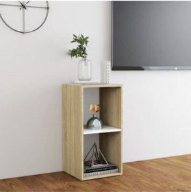 Resim Tdesigno Tdesıgno Ay Kitaplık- Televizyon Sehpası - Ünitesi -meşe Beyaz 30 Cm 2 Raflı 