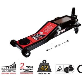 Resim Dht 2 Ton Uzun Şase Garaj Kriko Eko 76x510mm - D12002202 